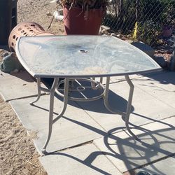 Metal Glass Table & Chairs