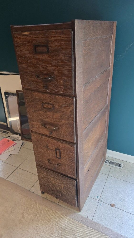 Free!  Antique Oak File Cabinet