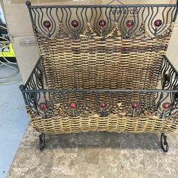 Wicker Magazine Basket