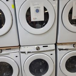 New Samsung Front Loading Washer And Stackable Gas Dryer Set 