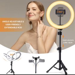 Techvilla 10 Inch Selfie Ring Light With Tripod Stand Christmas Gift