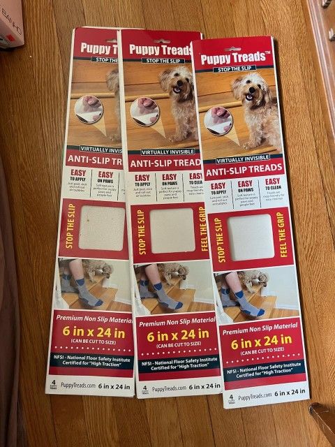 12 pc Puppy Treads anti slip for step or stairs 6x24 , New