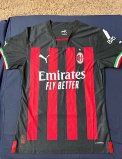Authentic Puma Black & Red AC Milan Home Jersey