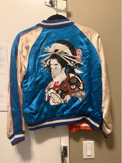 Vintage Asian Silk Satin Embroidered  jacket purchased from Fred Segal melrose save  circa late 2980's