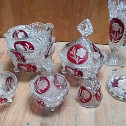 Red Rose Glassware