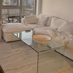 Clear Glass Coffee Table 