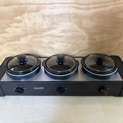 Crock-Pot Trio SCLBC300-BS Stainless Steel 3x1.5qt Slow Cooker