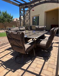 7-Piece Outdoor Patio Dining Set – Swivel Chairs Free Delivery 🚚