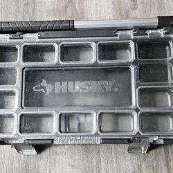 Husky Compartment Tool Box Black 22"W X 12"D X 6"H
