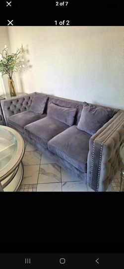 Tufted Living Room Couch Set