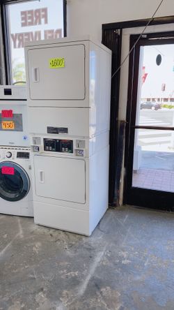 Speed Queen Commercial Coin-Operated Stackable Double Gas Dryer