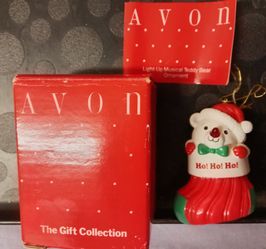 Avon Light-Up Musical Teddy Bear Ornament