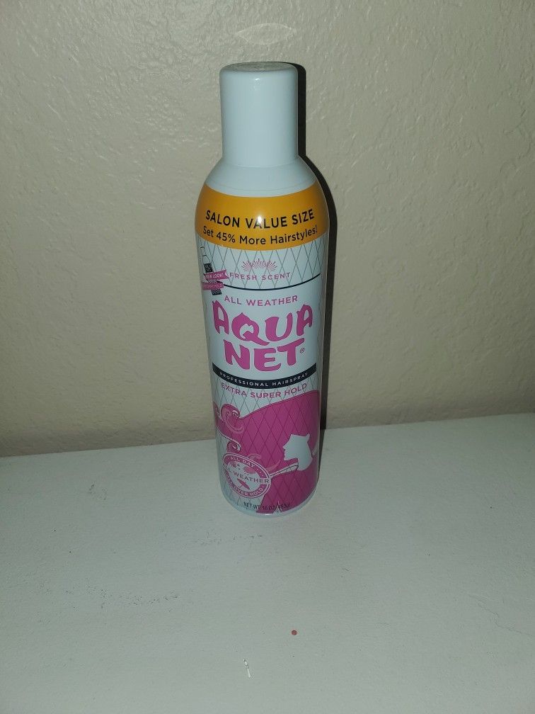 All Weather Aqua net Extra Super Hold Hair Spray 16oz Full