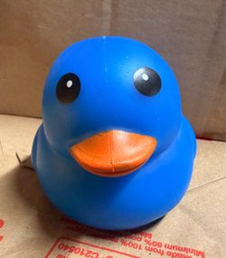 Blue Rubber Duck Bath Toy