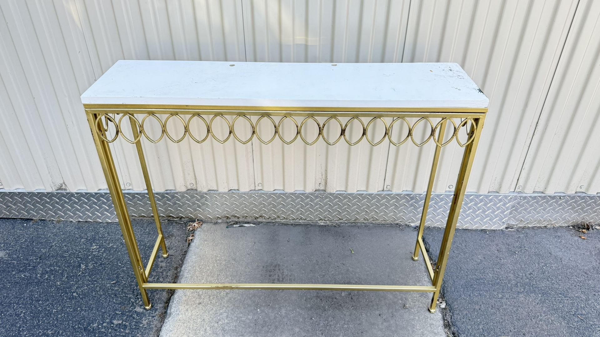 Gold Console Table - Modern Glam