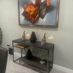 2 Matching Console Tables – Entryway & Hallway Set (Wood + Metal)