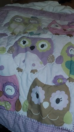 Owl Crib Bedsing Set
