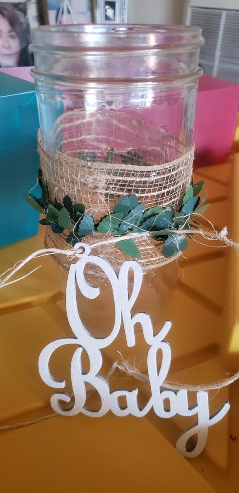 Oh Baby  Mason Jar Decor