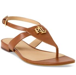 Lauren Ralph Lauren Everley II Crosshatch Leather Sandal Women’s Sz 8