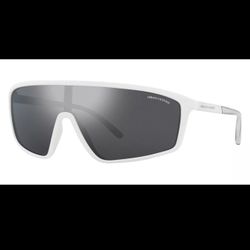 ARMANI EXCHANGE AX4119S 81566G Matte White Grey Mirror 37 mm Men's Sunglasses