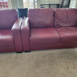 Leather Couch And Seat FREE
