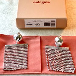 Authentic Cult Gaia Farah Rhinestone Earring - Silver