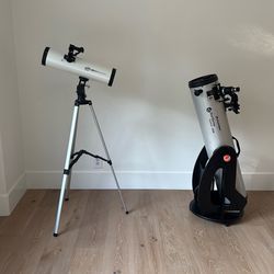 star sense 8 inch dob explorer celestron telescope  Eduscience  4 inch Newtonian telescope 9 eye pieces and one neximage 5 camera