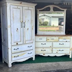 Dresser mirror and Armoire  