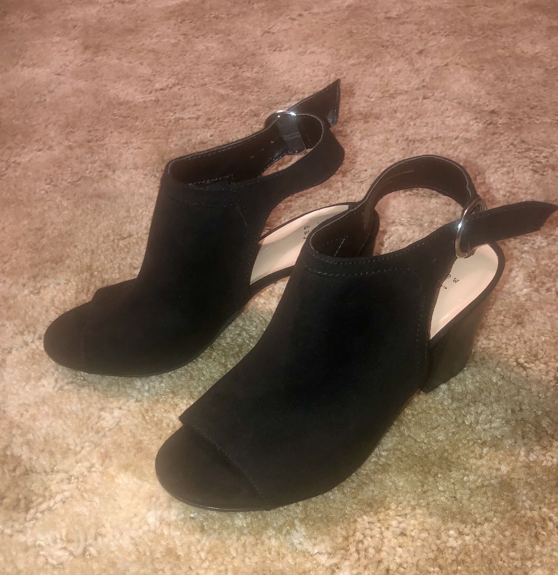New York And Company Peep Toe Black Heels