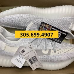 ADIDAS BOOST 350 V2 STATIC REFLECTIVE WHITE GRAY NEW SNEAKERS SHOES SIZE 7 8 8.5 9 9.5 10 11 12 A5