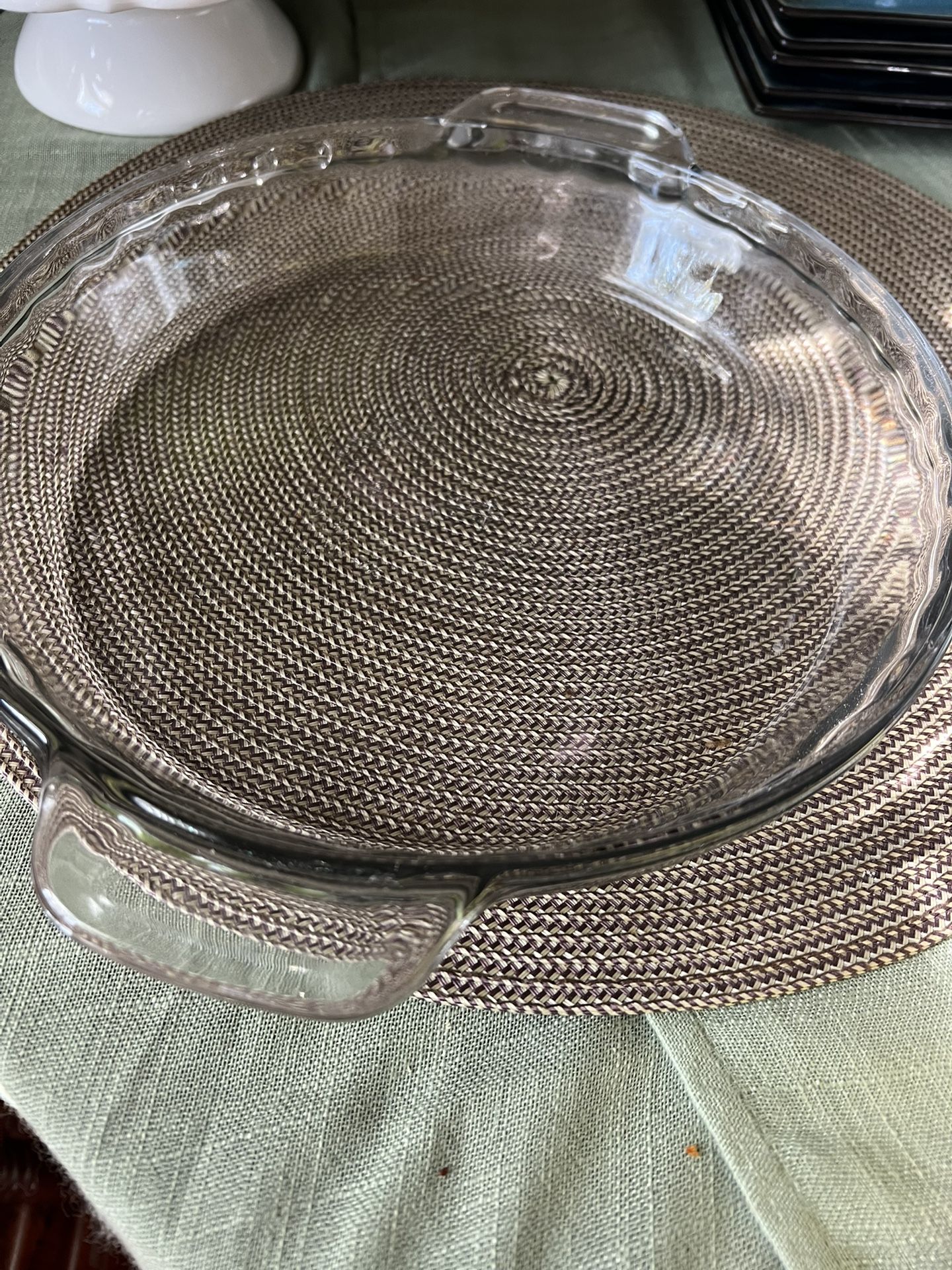 Two Pyrex Pie Dishes 10”