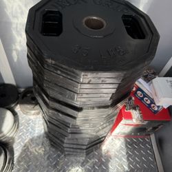 Iron Grip Olympic 2 Inch Gym Plates. 35.lbs X 2