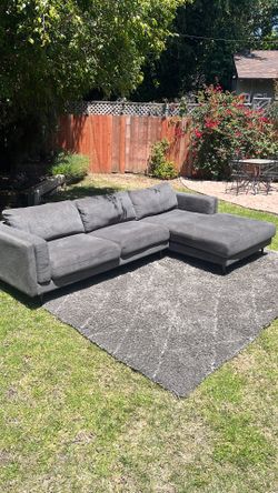 Living Spaces sofa with chaise