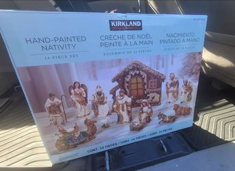 Kirkland Signature Hand-Painted Nativity 14-Piece Set