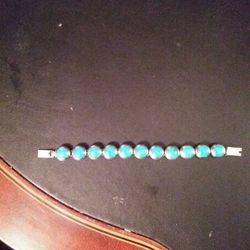 Turquoise Line Bracelet Sterling