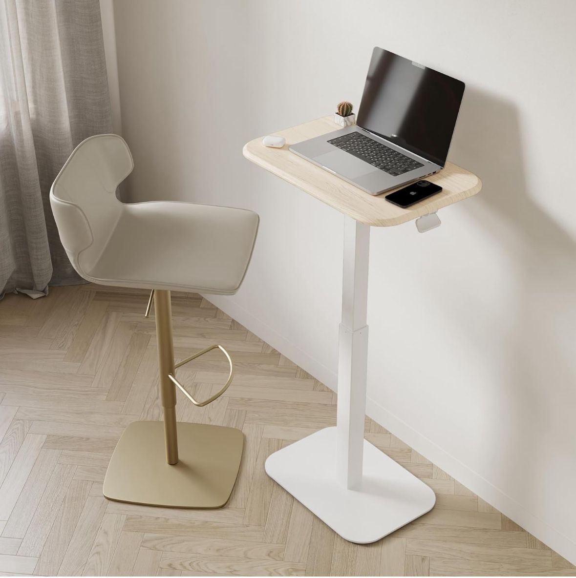 ERGOHOME™ ELEVANCE TABLE™ Height Adjustable Side Table for Couch or Bed, Laptop Table - Small End Table Office Coffee Table - C-Shaped Sofa Side Table