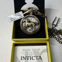 Invicta Pocket Watch  New With Box
