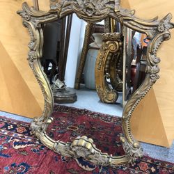 Antique Wooden Mirror 28 x 18 in 