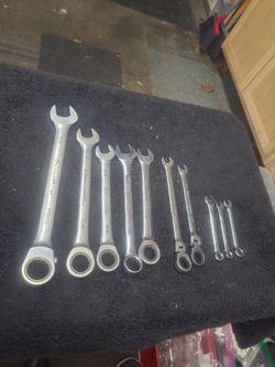 Ratcheting sae wrenches 3/4,5/8,9/16,1/2.7/16,3/8.5/16,1/4.11/32