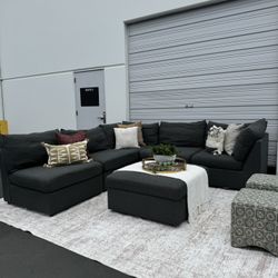 BASSET Beckham Modular L-Shaped Sectional + Ottoman (free delivery🚚)