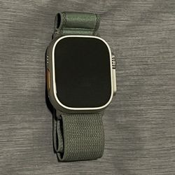 Apple Watch Ultra (GPS + Cellular) First Gen 49mm Titanium Case with Olive Loop
