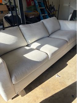 Grey linen sofa