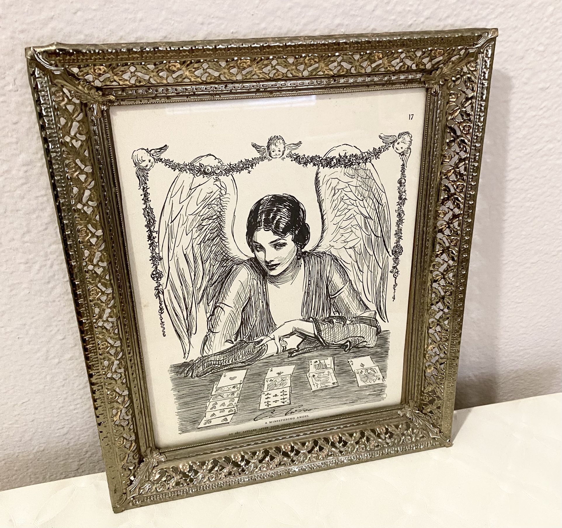 🌿Gorgeous rare 1920’s ad framed