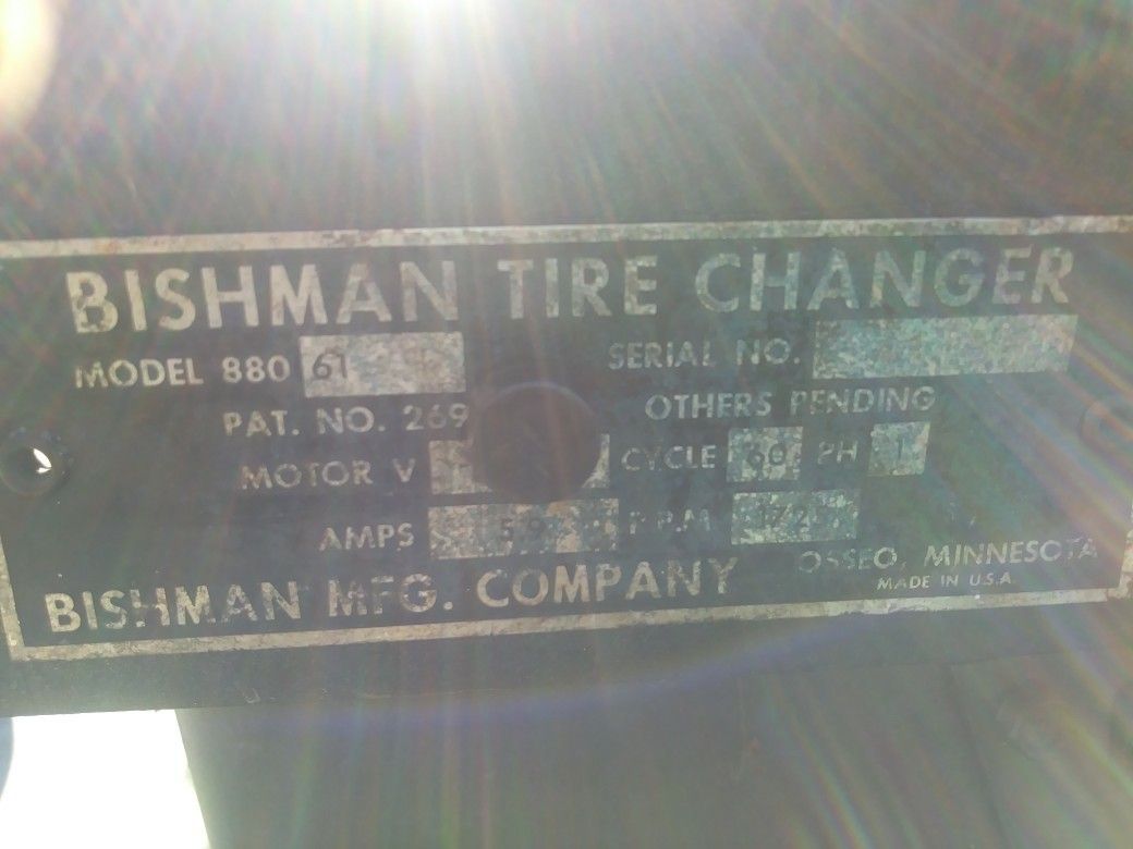 Bishman Tire Changer