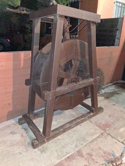 Large Wooden Grinding Wheel Stand