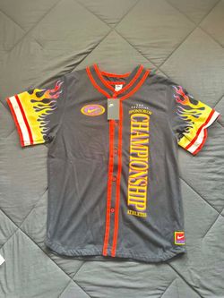 Nike Sponsor Of Championship Athletes Flames Baseball Jersey