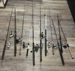 HUGE FISHING ROD LOT 17 Rods & Reels Ugly Stik, Shakespeare & More!