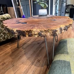 Custom Maple Burl Coffee Table