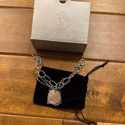 Engraved Silver Chunky Link Bracelet