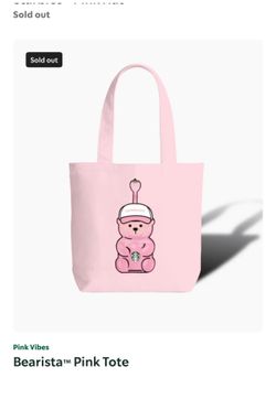 Starbucks Pink Bearista Tote